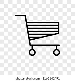 Cart vector icon isolated on transparent background, Cart logo concept