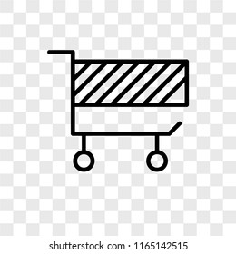Cart vector icon isolated on transparent background, Cart logo concept