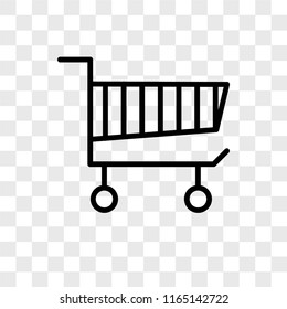 Cart vector icon isolated on transparent background, Cart logo concept