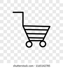 Cart vector icon isolated on transparent background, Cart logo concept