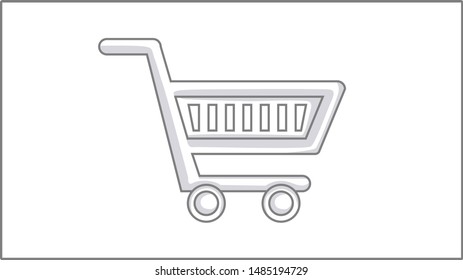 Cart vector icon. Vector linear icon. Illustration. Drawing.