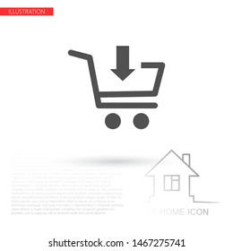 cart Vector icon . Lorem Ipsum Illustration design