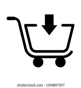 cart vector icon in outline style