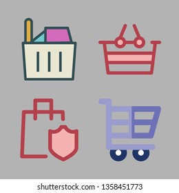 cart vector icon set