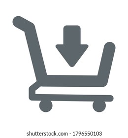 Cart vector icon. Shopping Cart icon isolated on white background