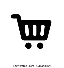 Cart vector icon. Shopping trolley symbol.
