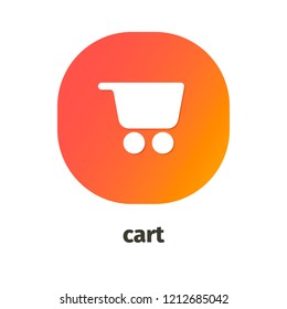 Cart vector icon for web and mobile applications