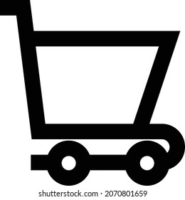 cart vector illustration isolated on a transparent background. storke vector icons for concept or web graphics.