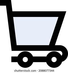 cart vector illustration isolated on a transparent background. storke vector icons for concept or web graphics.