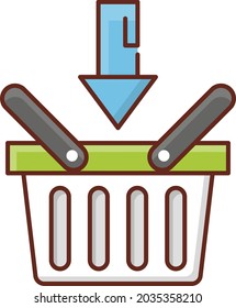 ilustración de cart Vector en un fondo transparente. Símbolos de calidad premium. Icono de color plano de línea vectorial para el concepto y el diseño gráfico.