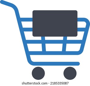 ilustración de cart Vector en un fondo transparente. Símbolos de calidad superior. Iconos vectoriales de glifos para diseño de conceptos y gráficos.