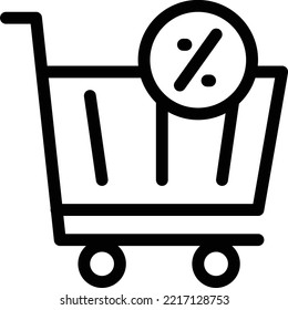 cart Vector illustration on a transparent background. Premium quality symbols. Thin line vector icons for concept and graphic design. 
