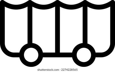 cart Vector illustration on a transparent background. Premium quality symbols. Thin icons for concept and graphic design.