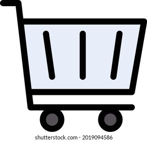 icono de color de línea vectorial de carro