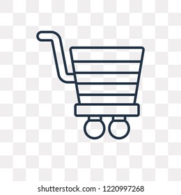 Cart vector outline icon isolated on transparent background, high quality linear Cart transparency concept can be used web and mobile
