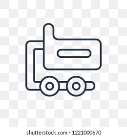 Cart vector outline icon isolated on transparent background, high quality linear Cart transparency concept can be used web and mobile