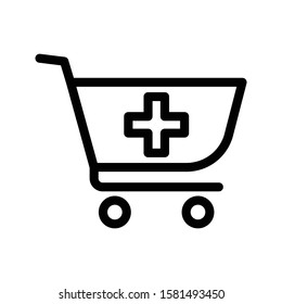 cart vector thin line icon 