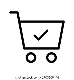 cart vector thin line icon 