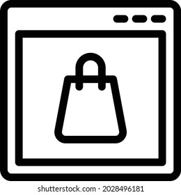 cart vector thin line icon