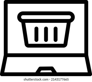 cart vector thin line icon