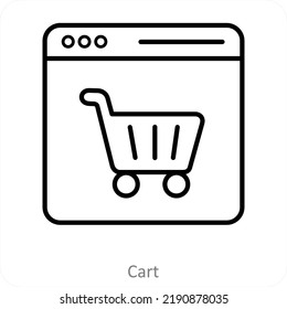 Concepto De Icono De Carro Y Página Web
