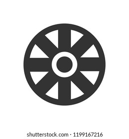 Cart Wheel. Icon Flat