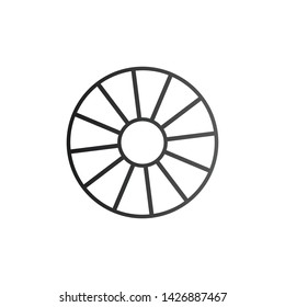 Cart Wheel icon. Vector illustration isolated on white background.