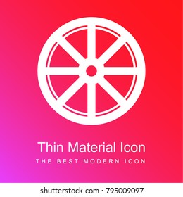 Cart wheel red and pink gradient material white icon minimal design