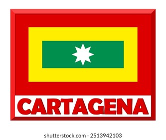 Cartagena (Colombia) poster. Vector illustration