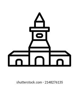 Cartagena Icon. Line Art Style Design Isolated On White Background