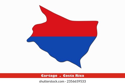 Cartago Flag - Province of Costa Rica (Vector)