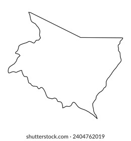 Cartago province map, administrative division of Costa Rica. Vector illustration.