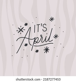 Cartel April Lettering Stock Vector (Royalty Free) 2187277453 ...