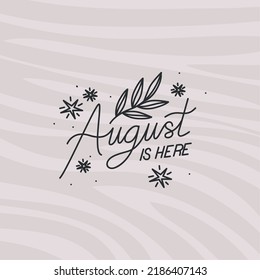 cartel of august is here lettering