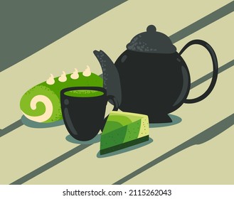 cartel of green matcha items