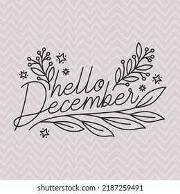 cartel of hello december lettering