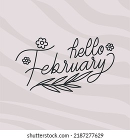 cartel of hello february lettering