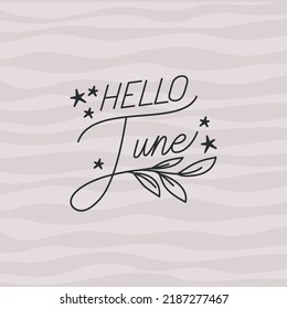 cartel of hello june lettering