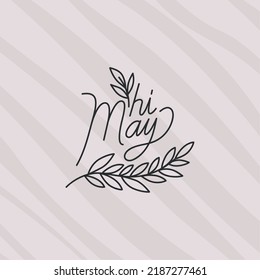 cartel of hi may lettering