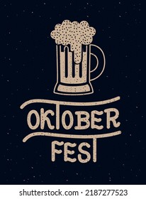 cartel of oktoberfest with beer mug