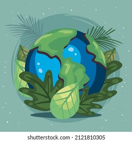 cartel of save the planet with earth