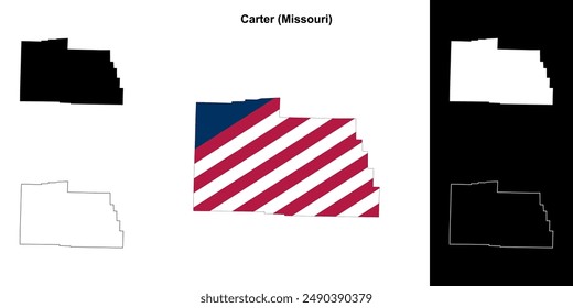 Carter County (Missouri) outline map set