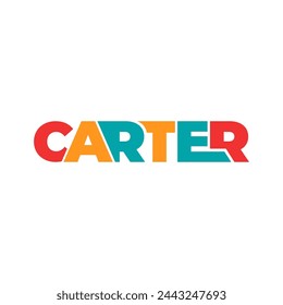 CARTER name lettering typhography text illustration vector