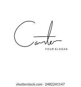 Carter name signature logo vector design