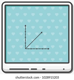 Cartesian coordinate system flat vector icon.