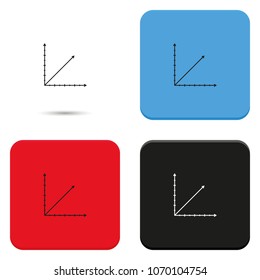 Cartesian coordinate system flat vector icon.