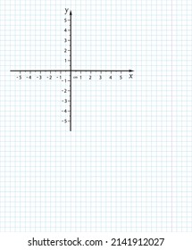 Cartesian Coordinate System On Notebook Sheet Stock Vector (Royalty ...