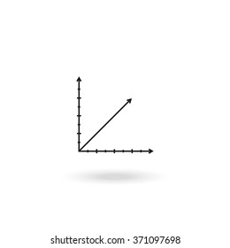 Cartesian Coordinate System vector icon.