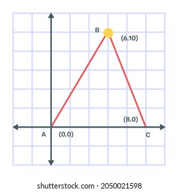 Cartesian graph icon premium download