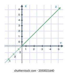 Cartesian graph icon premium download